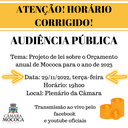 Audiência Pública para discussão do Orçamento municipal de 2023 Audiência Pública para discussão do Orçamento municipal de 2023