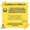 Audiência Pública sobre o Transporte Público gratuito municipal