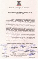 NOTA OFICIAL DA CÂMARA MUNICIPAL DE MOCOCA