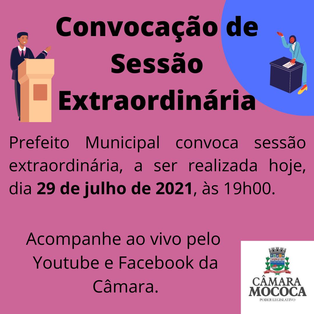 Prefeito convoca sessão extraordinária.