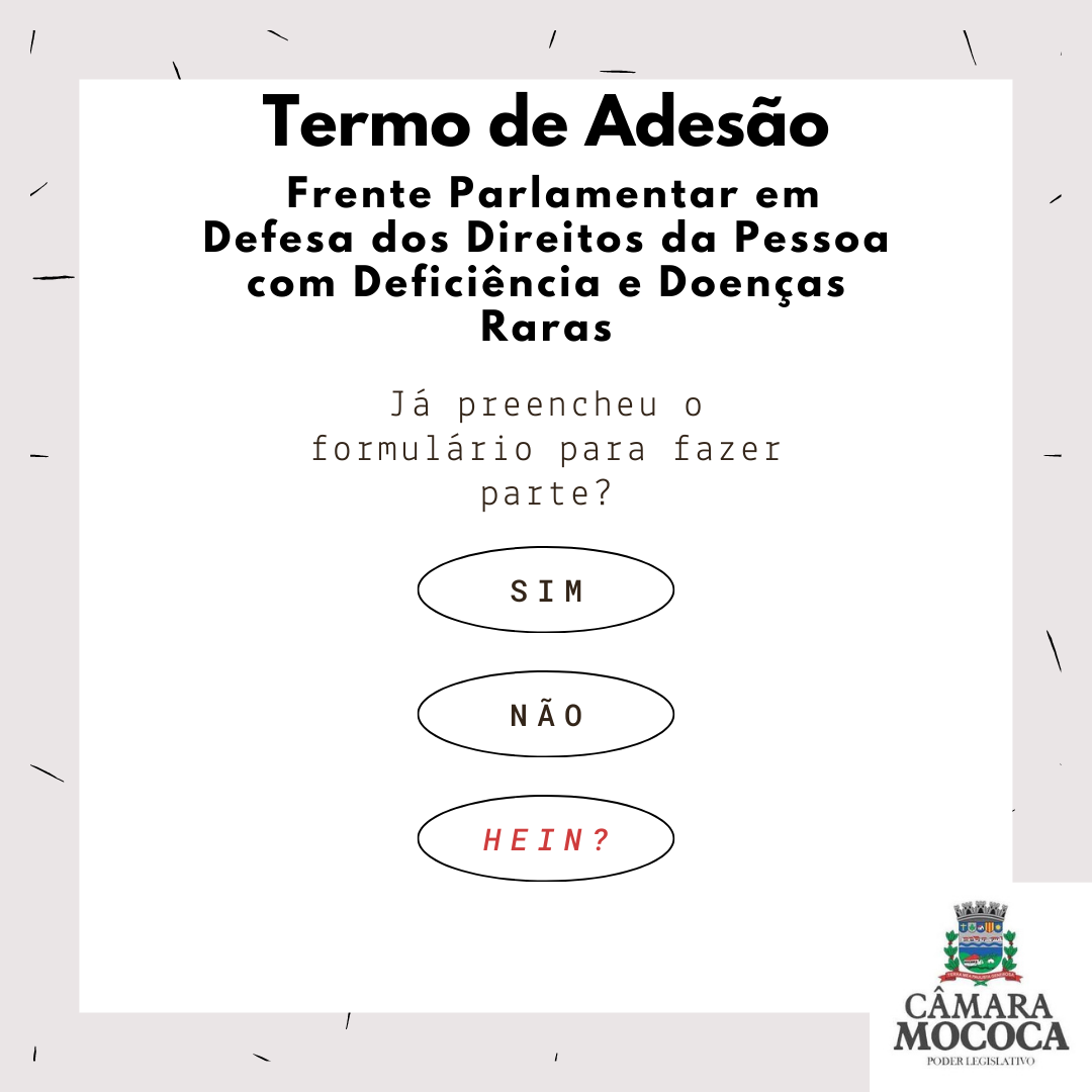 Termo de Adesão à Frente Parlamentar 